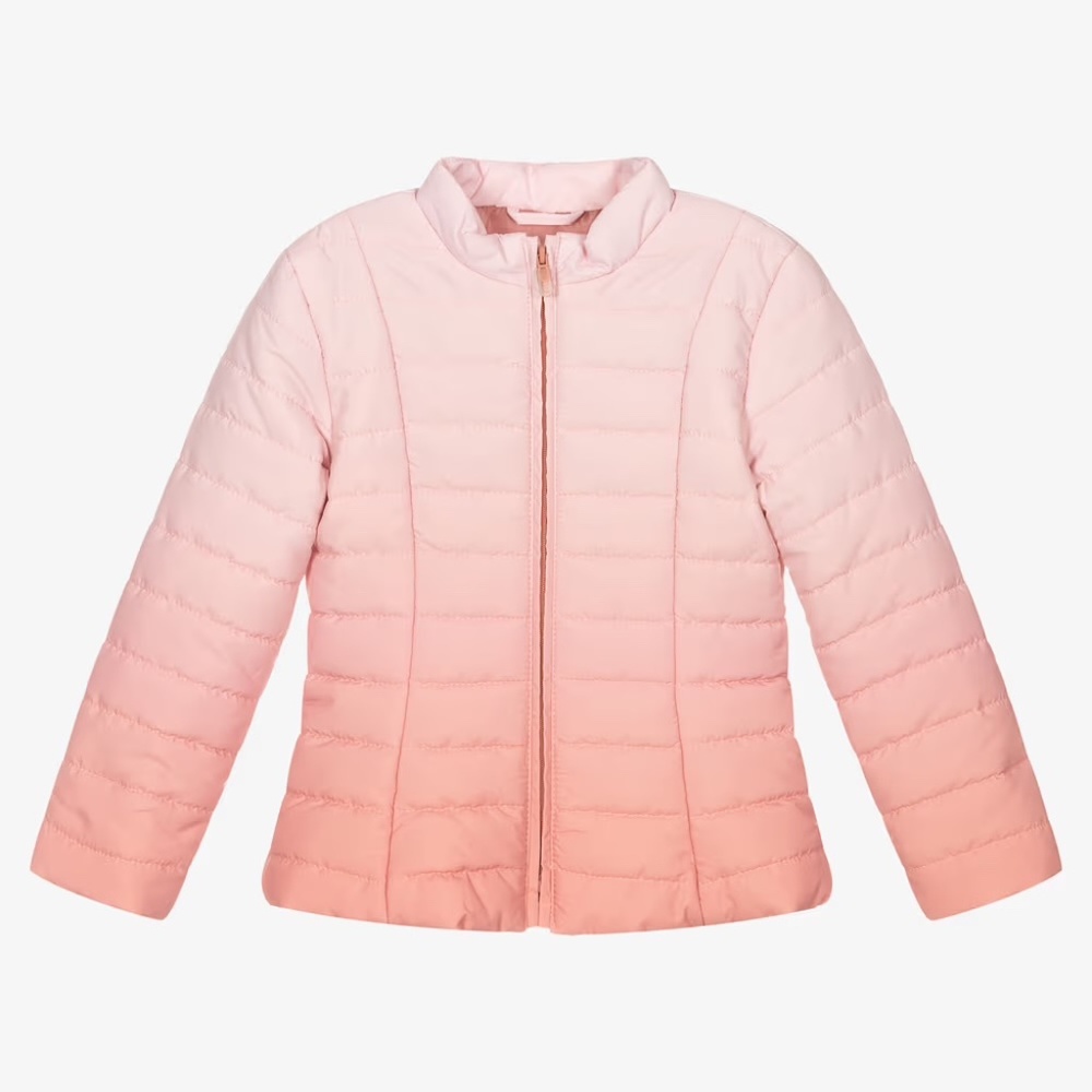 Mayoral - Girls Pink Ombre Puffer Jacket